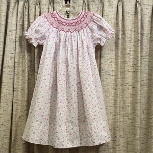 Rosalina Collections Floral Smocked Bishop Dress